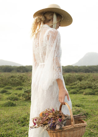 Robe Renda Chantilly longo