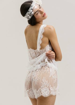 Babydoll Alça Renda Chantilly