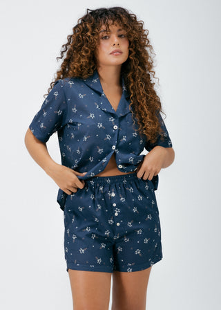 Pijama shorts Calma Azul