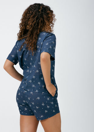 Pijama shorts Calma Azul