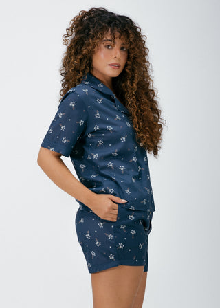 Pijama shorts Calma Azul