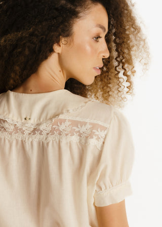 Babydoll Babados Crème Brûlée