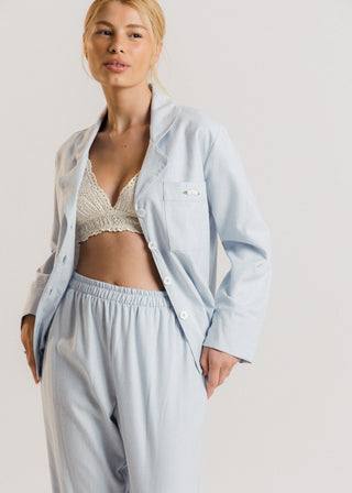 Pijama Flanela Azul Açucarado