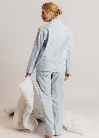 Pijama Flanela Azul Açucarado