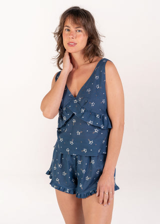 Babydoll decote V Buquê de Margaridas