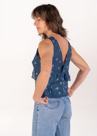 Blusa decote V Buquê de Margaridas