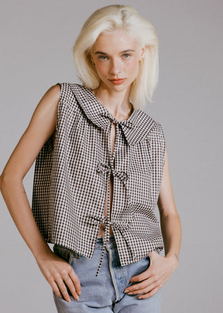 Blusa Vichy Mocha