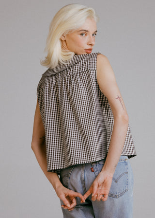 Blusa Vichy Mocha